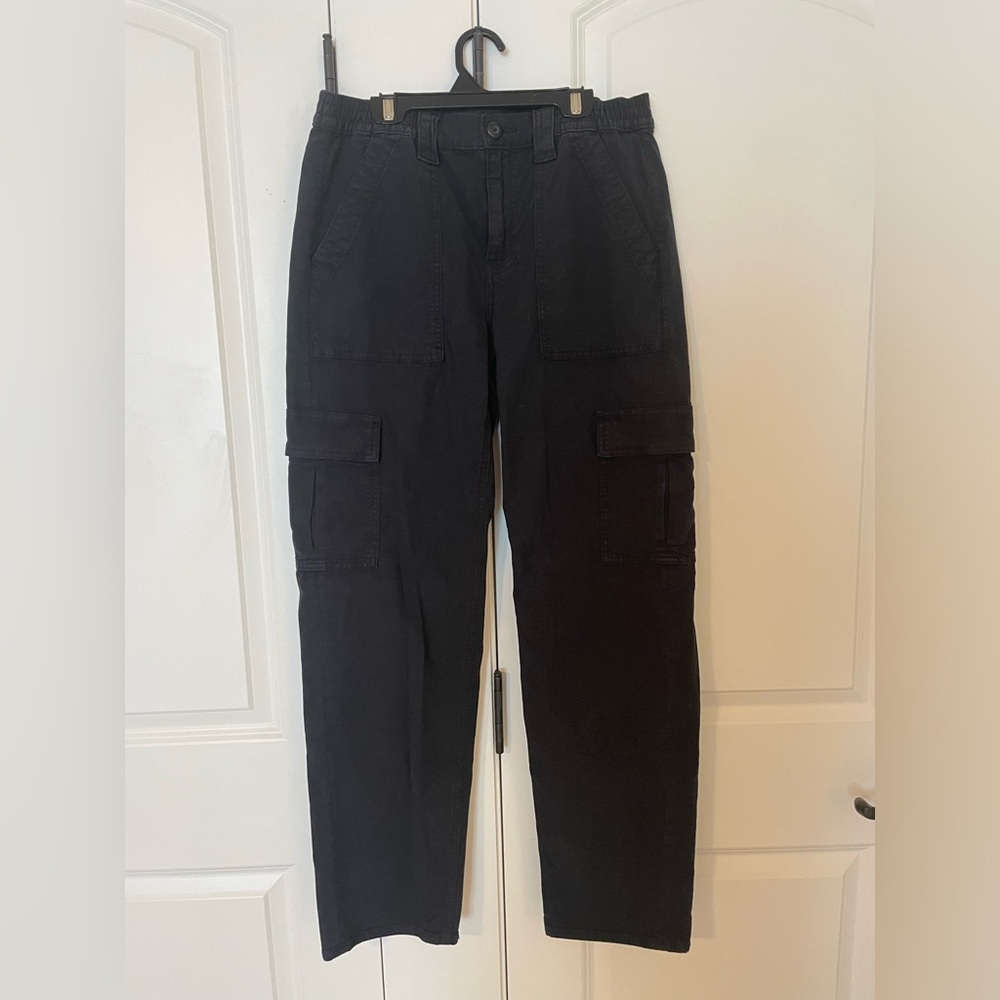 American Eagle Stretch Cargo Straight Pant in Black